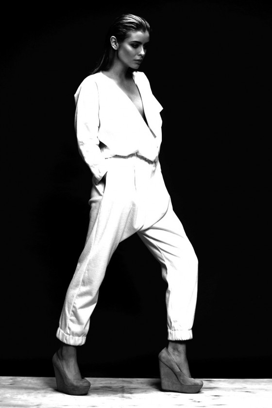 Gabija Varnaite white suit