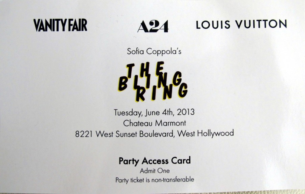 The Bling Ring premiere after party