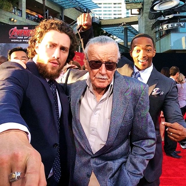 Avengers Age of Ultron, Aaron Taylor-Johnson, StanLee, Anthony Mackie