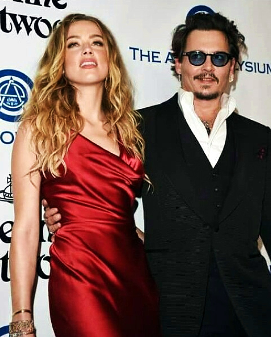 Golden Globes Art Elysium Johnny Depp, Amber Herd