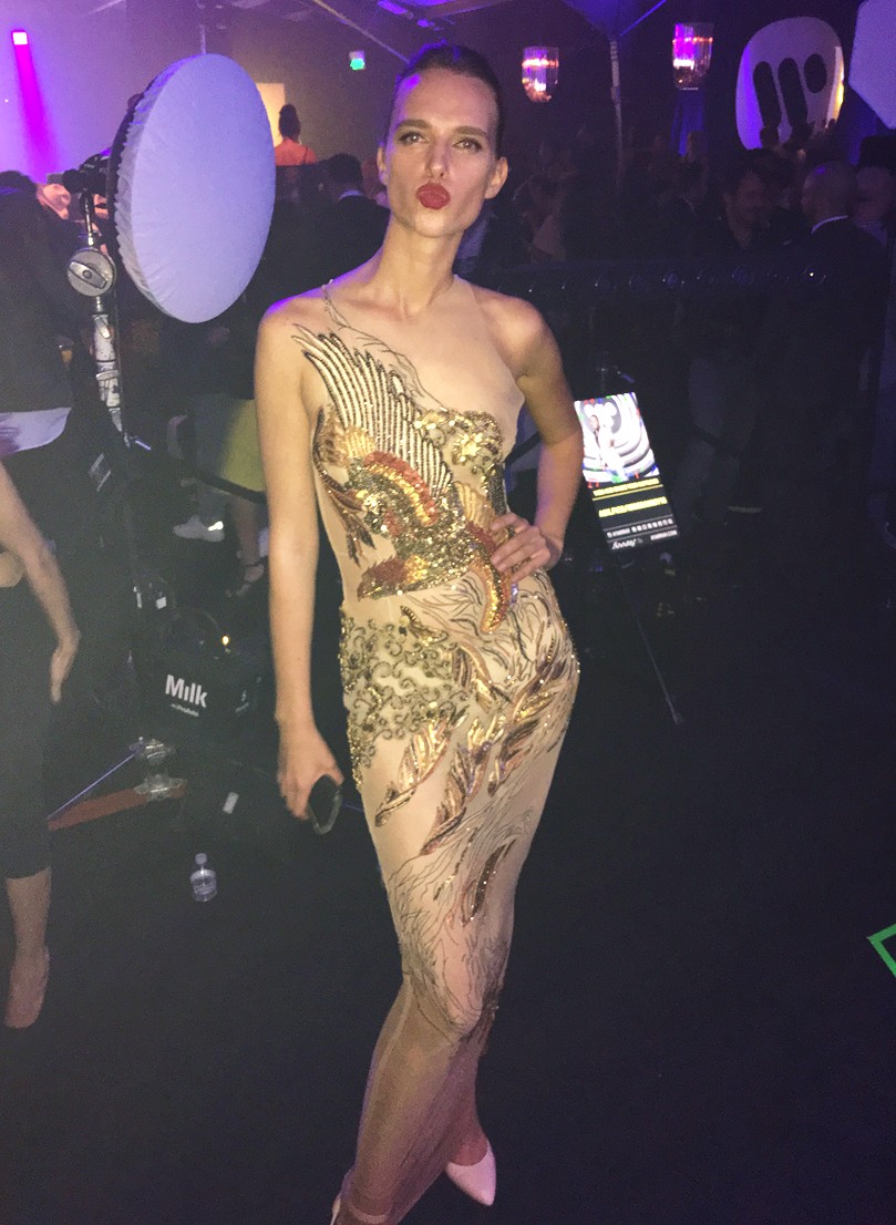 Warner Music Grammy Party 2016, model Masha Rudenko